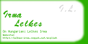 irma lelkes business card